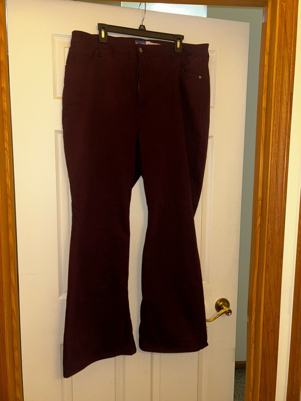 Old Navy Burgundy High-Rise Flare Jeans